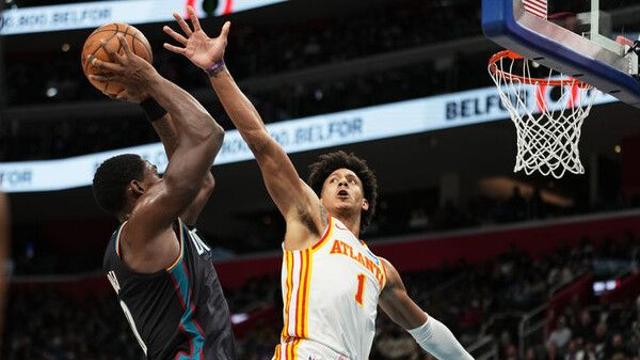 NBA 디트로이트, 애틀랜타에 1점 차 신승…2연승·동부 선두