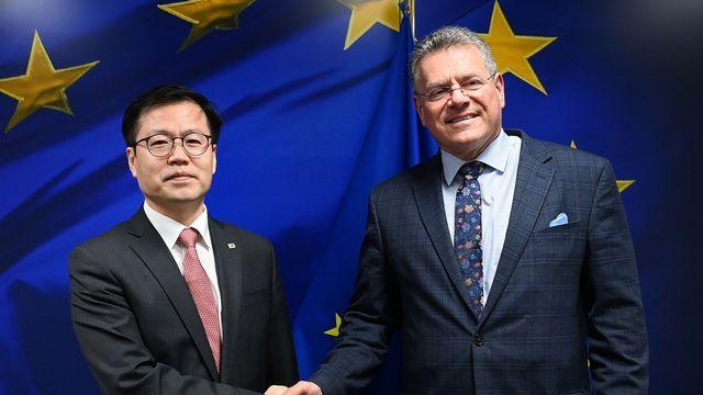 여한구 통상본부장, 브뤼셀서 EU 무역담당 집행위원 면담