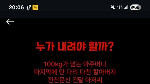 엘레베이터에서 누가 내려야할까?