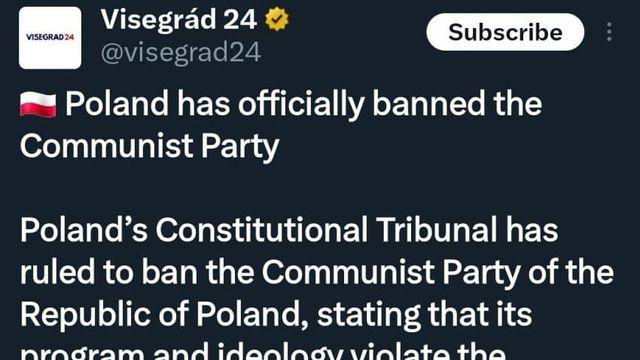 속-보) 폴란드 헌법재판소, 공산당 해산 및 창당 금지