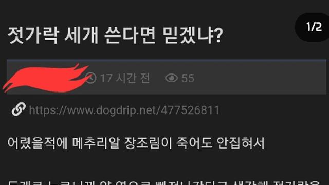 젓가락질 신유형