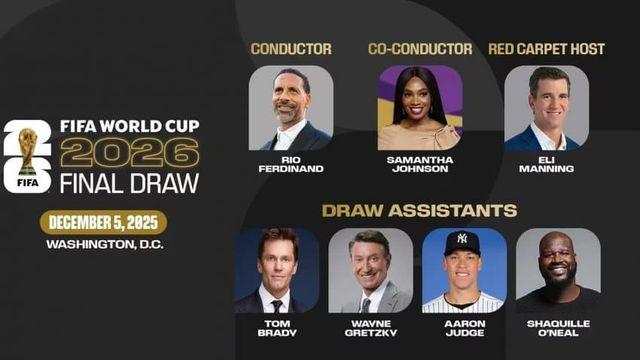 월드컵 조추첨에 미국 4대스포츠 스타선수들이 참전