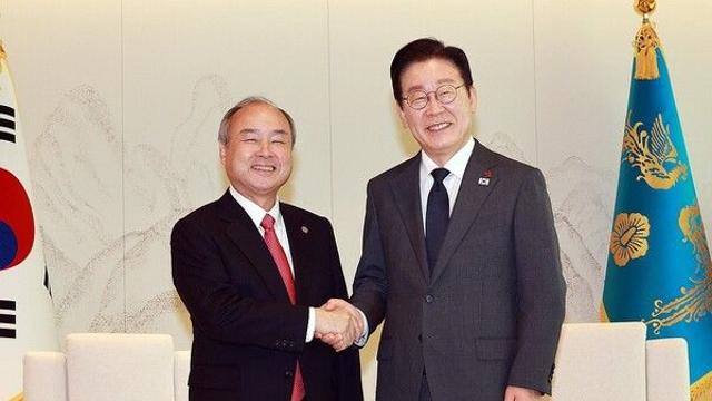 李대통령, 손정의 만나 