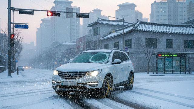 눈 쌓인 도로, 평소처럼 운전하다간 큰일…미끄러지지 않으려면 '이렇게' 해야합니다