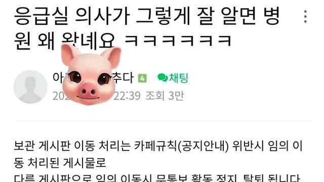 응급실 의사가 그렇게 잘 알면 병원 왜 왓녜요