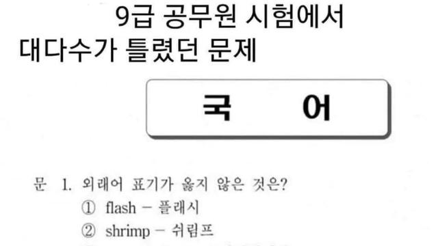 9급 공무원 시험에서 대다수가 틀렸다는 문제 