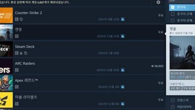 넷이즈게임즈 ‘연운’ 스팀 매출 순위 2위 등극 ‘순한 과금’ 통했다