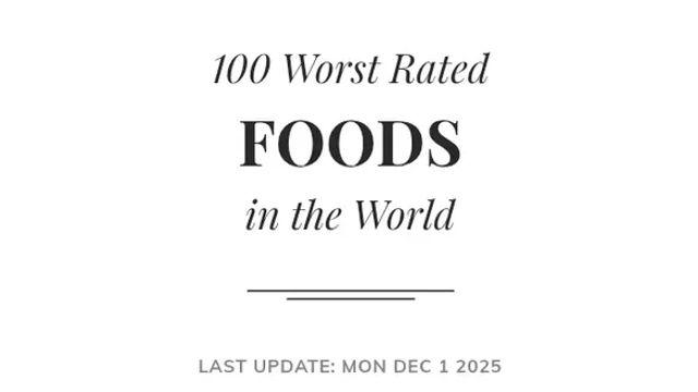 최악의 세계 음식 100선