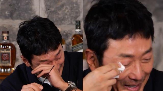 하정우, 결국 눈물…