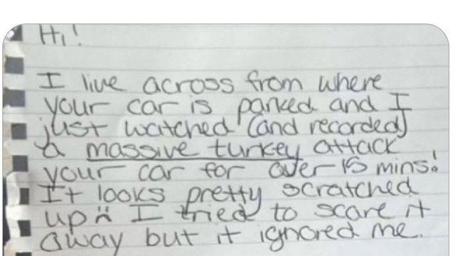 주차된 차가 긁혔는데 남겨진 쪽지가 황당