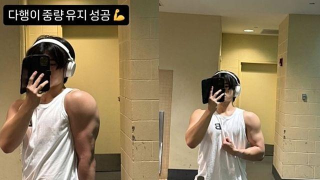 윤후, 보디빌더 같은 몸매… 폭풍 성장의 좋은 예 [IS하이컷]
