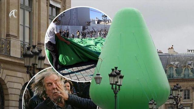 프랑스에서 성탄절 트리를 설치하다 뺨맞고 철거