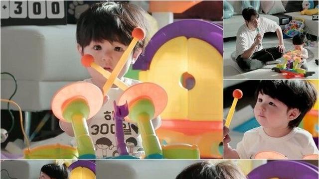 ‘슈퍼맨이 돌아왔다’ 하루, 생후 300일 맞아 천재 드러머 면모 뿜뿜…심형탁과 락 페스티벌급 스페셜 무대