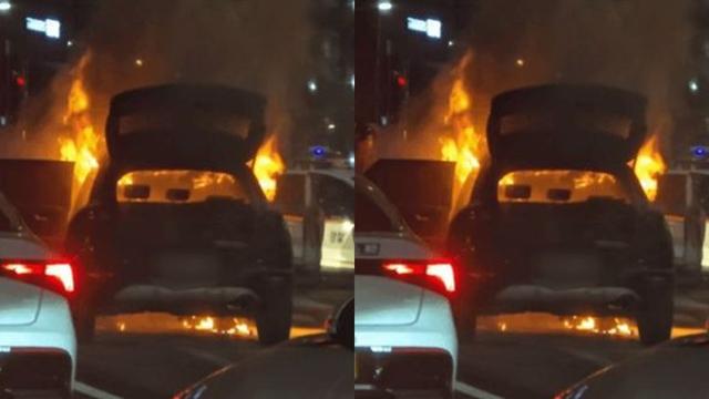 인천서 신호대기 중이던 SUV 차량서 화재…검은 연기에 신고 이어져