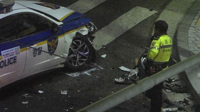 10대가 음주운전하다 순찰차 들이받아…경찰 2명 부상