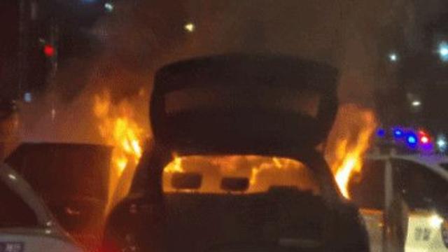 인천 가좌동 사거리서 SUV 차량 화재…엔진룸 발화 추정