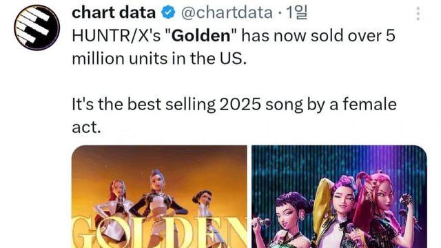 진짜 국뽕.. 케데헌 '골든' 근황