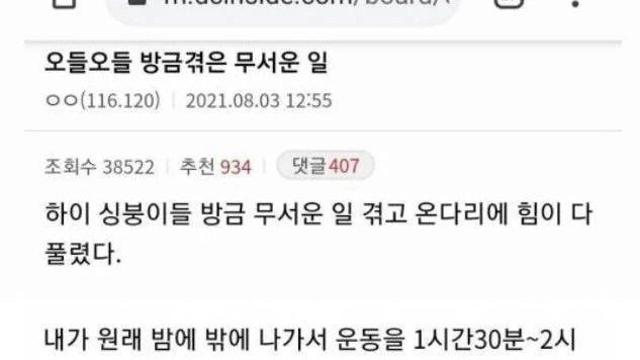 집에서 엄마와 동생이 사라졌던 썰.jpg