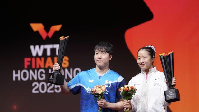 신혼 여행도 미룬 새신랑 임종훈, 신유빈과 왕중왕전 우승...최고의 결혼 선물