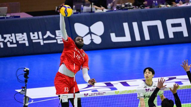 한국전력, KB손해보험 꺾고 3위 도약…베논 20점