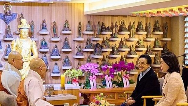 金여사, 불교국가 라오스 영부인과 조계사 방문…