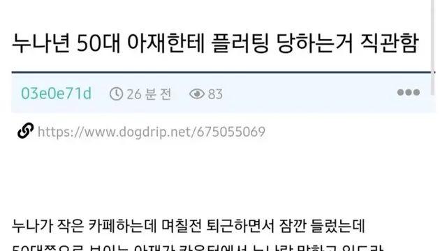 누나한테 찝적거리는 50대 아재 퇴치한 개드리퍼,,