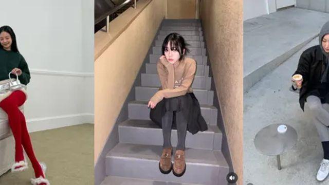 [셀럽에디션] 올겨울엔 블랙 대신 컬러…따뜻함 챙긴 '컬러 타이즈' 트렌드