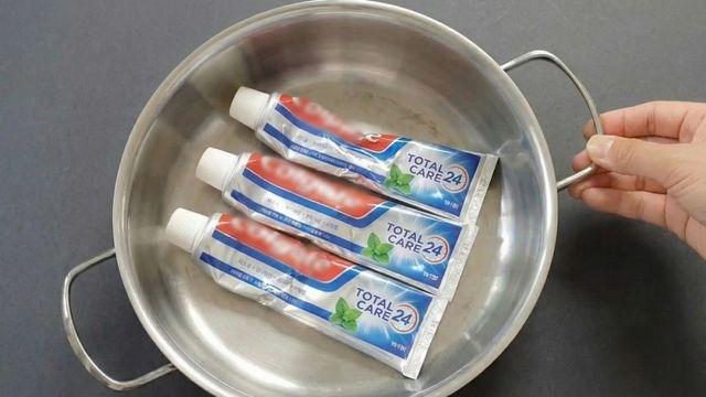 다 쓴 치약, 냄비 활용법 화제