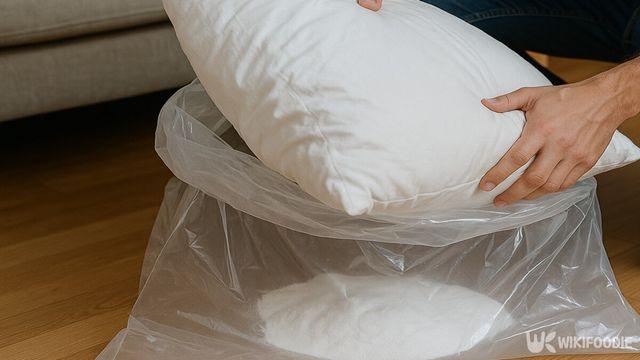 베개 세탁, 봉투에 넣어 흔들면 끝
