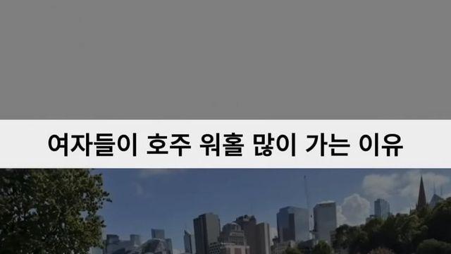 여자들이 호주 워홀 많이 가는 이유