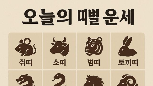 [오늘의 띠별 운세 : 12월 24일(수)] 닭띠, 연말 보상이나 성과가 기대된다