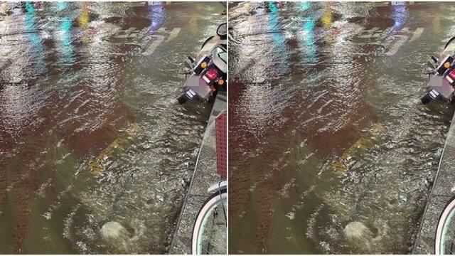 극심한 추위에 서울 강동구 굽은다리역 인근 수도관 파열... 도로 침수·결빙