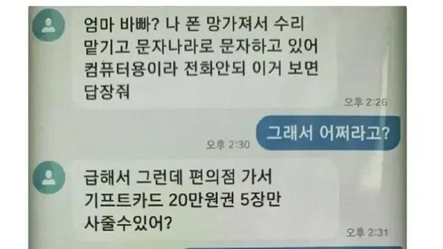 보이스피싱에 쉽게 당하지 않는 엄마