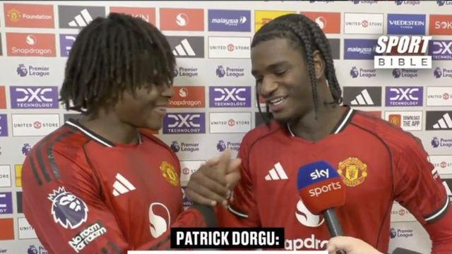 POTM 선정된 맨유 19세 CB, 도르구에 미안함 전달→도르구 “상 나누면 되지” 훈훈함 연출