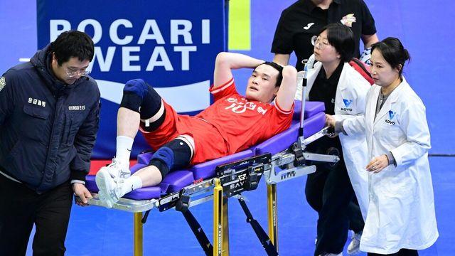 한국전력 김정호, 발목 인대 손상으로 4∼6주 결장