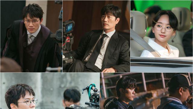 ‘판사 이한영’ 지성·박희순·원진아, 카메라 앞 진지함 폭발