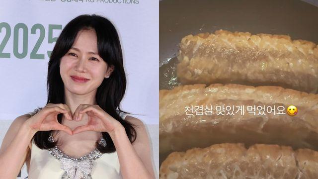 손예진, ‘사랑꾼 남편’ ♥현빈이 챙긴 천겹살 인증 [IS하이컷]