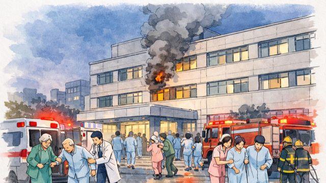 새해 새벽 안양 종합병원 화재...130명 긴급 대피