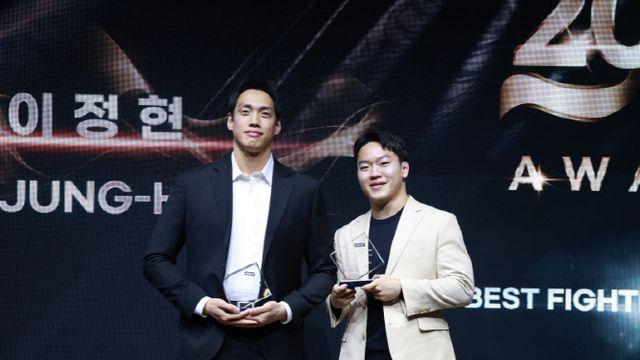 플라이급 챔피언 이정현-웰터급 챔피언 윤태영, 2025 로드FC 올해의 파이터