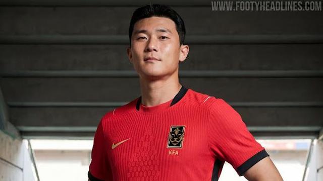 붉은색+황금색+검은색…'원정 첫 8강' 대역사 노리는 홍명보호 홈 유니폼 공개됐다