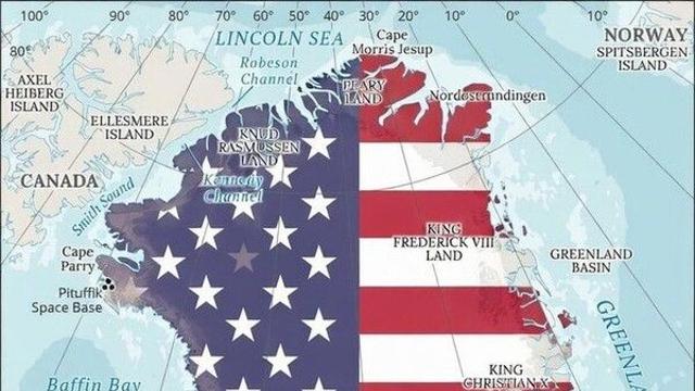 성조기로 덮인 그린란드 지도 올린 美우파 팟캐스터…덴마크 반발