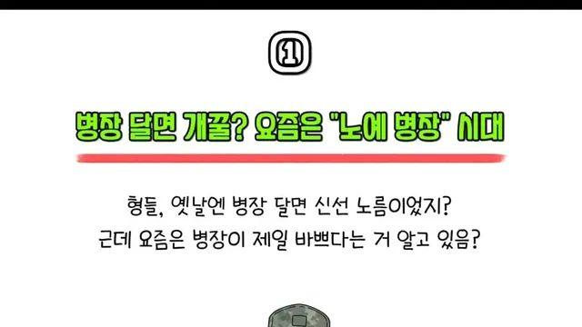 싱글벙글 요즘 군대 병장편