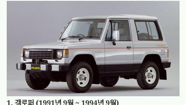 단종된 현대 자동차 SUV  갤로퍼