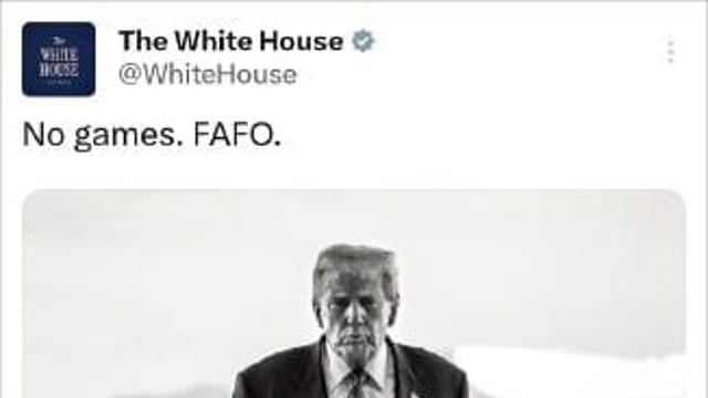 “FAFO, 까불면 다친다” 백악관 계정에 올라온 사진, 어딘가 봤더니