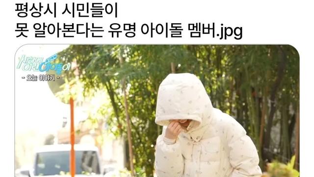평상시 시민들이 못 알아본다는 유명 아이돌 멤버