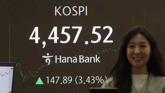 코스피, 사상 첫 4,400대 마감…코스닥 4년만 최고