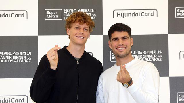 '세계 최강' 알카라스-신네르, 한국에서 슈퍼매치 