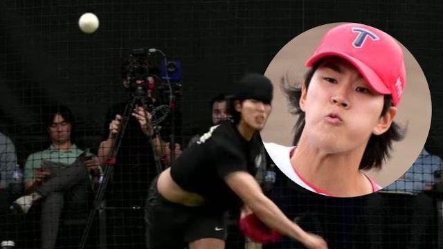 KIA 아픈 손가락, 은퇴했는데 156km/h 쾅!…美 근황 포착된 홍원빈