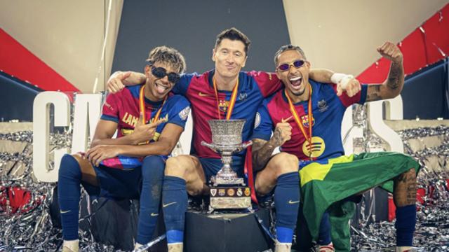 ‘사우디서 열린 엘클라시코 3-2 격파!’ 바르셀로나, 2년 연속 ‘수페르코파 데 에스파냐’ 제패