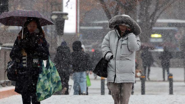 밤사이 중부 최대 8㎝ 폭설…